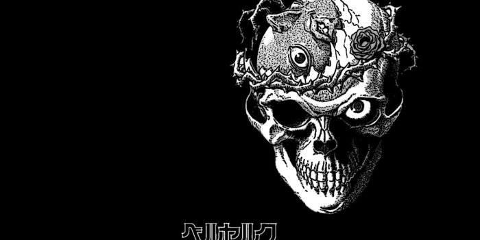 1600x1200 Behelit berserk black flowers monochrome rose skull dark wallpaper