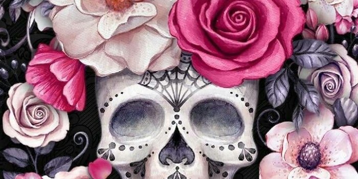 720x1280 Skull Rose Garden - Sugar Skull And Roses Free Wallpaper