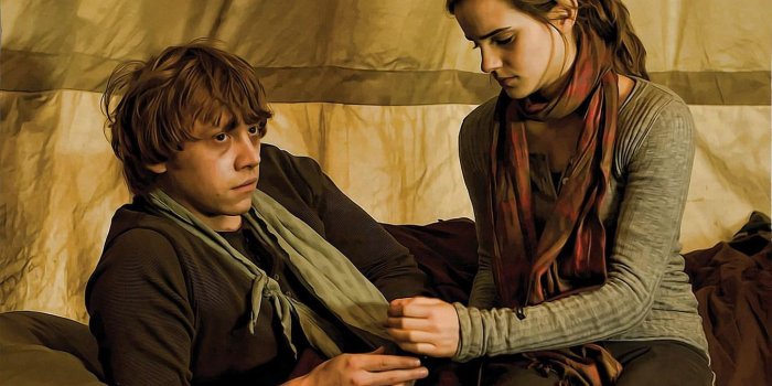 1350x939 ron and hermione - Google Images on We Heart It