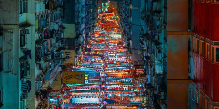 1920x1200 Red bantings lot, cityscape, Hong Kong, street HD wallpaper