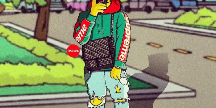 1080x1080 Bart Simpson Supreme Wallpaper Iphone - Gucci Bart Simpson Supreme