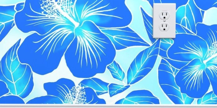 1024x1024 Hibiscus Batik Cobalt Blue on Tie Dye 20 - Spoonflower