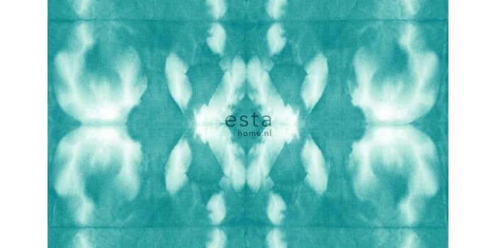990x990 Chalk Printed Eco Texture Non Woven Wallpaper Tie-dye - Turquoise