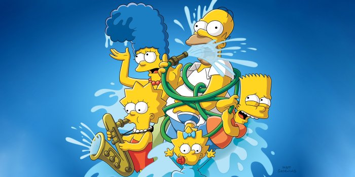 4516x2304 HD wallpaper: Figure, Sofa, Homer, Family, TV, Maggie, Simpsons