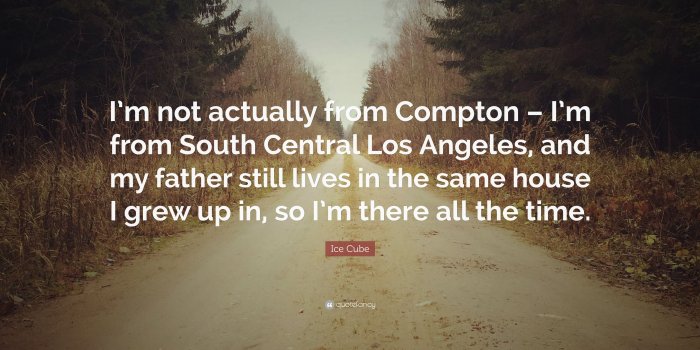 3840x2160 Ice Cube Quote: “I'm not actually from Compton – I'm from South