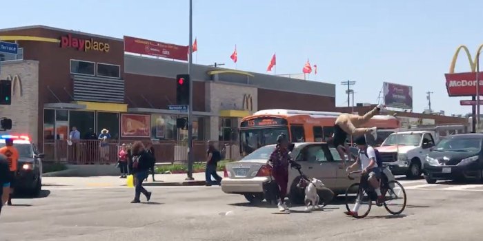 1920x1080 Video Shows Car Hitting Pedestrian During Vigil for Cyclist Who Was