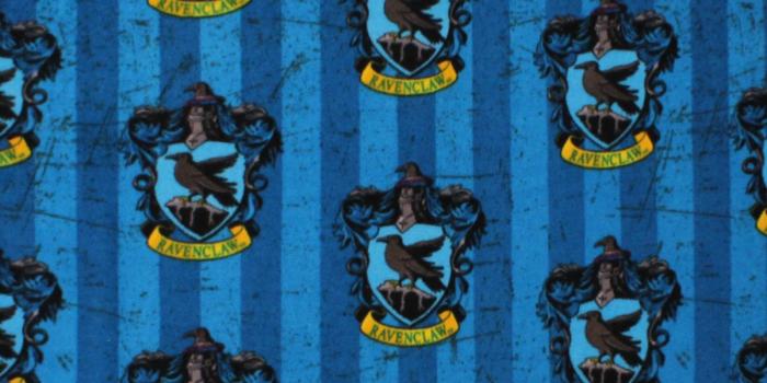 1200x1360 Harry Potter Fleece Fabric 58''-Ravenclaw Crest on Stripes