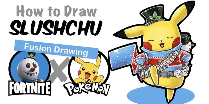 1280x720 Fortnite] Slush Soldier + Pikachu | Fortnite Pokemon Fusion Drawing