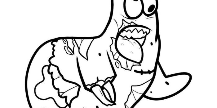 1024x1024 coloring ~ Amazing Zombie Coloring Book Sheets Spongebob Pages Grig3