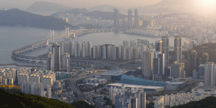 1920x1080 Busan, South Korea in sunset lights. View from JangSan mountain Stock Video  Footage - Storyblocks Video