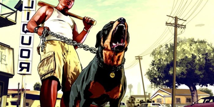 1406x850 Gta 5 With Dog Wallpaper Hd | Wallpaper Gallery