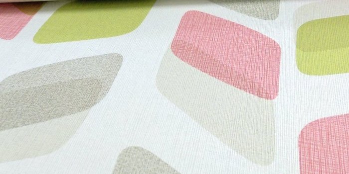 1000x1000 Galerie Unplugged Abstract Leaf Pattern Retro Geometric Vinyl Wallpaper  UN3005