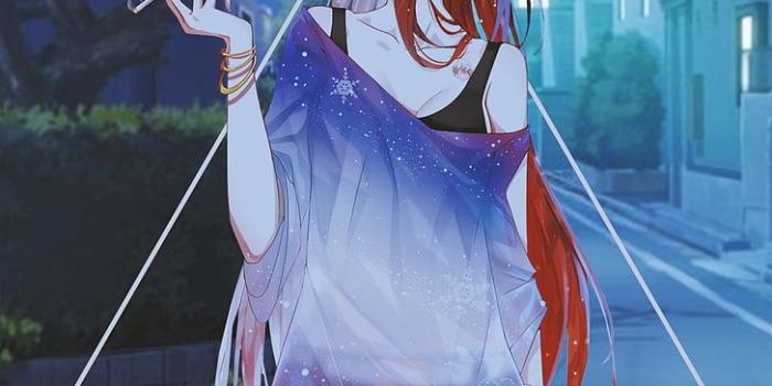 728x1282 HD wallpaper: anime, anime girls, picture-in-picture, smoking, night