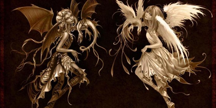 1440x900 47+] Angel and Devil Wallpaper on WallpaperSafari
