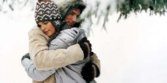 1920x1200 Download Winter snow steam love couple - Romantic wallpapers for