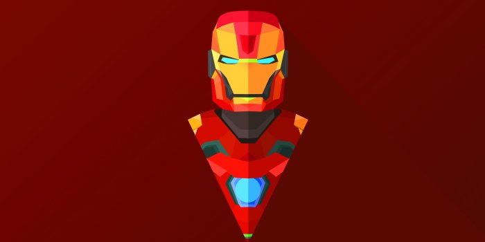 3840x2160 Wallpaper Iron Man, abstract, low poly, minimalism, 4k, 5k, iphone