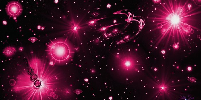 2560x1440 Hot Pink And Black Starry Night Wallpaper » Background Download