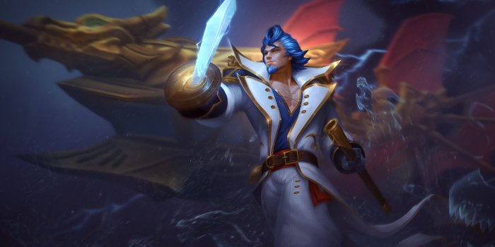 1920x1080 5076134 1920x1080 Warrior, Blue Hair, Sword, Ao Kuang (Smite
