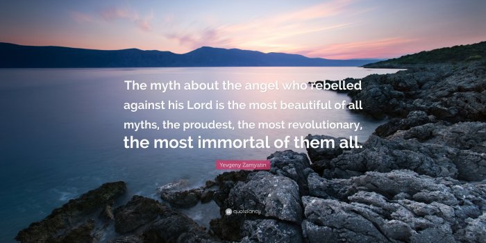 3840x2160 Yevgeny Zamyatin Quote: “The myth about the angel who rebelled