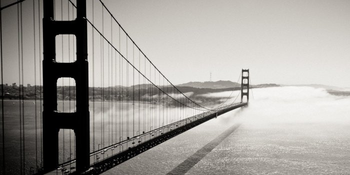 1920x1200 Golden Gate Bridge San Francisco Black and White | WallpapersWebs