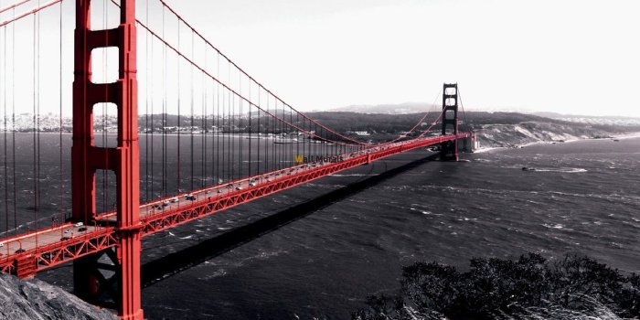 1200x800 Wallpapers mural the red bridge in San francisco