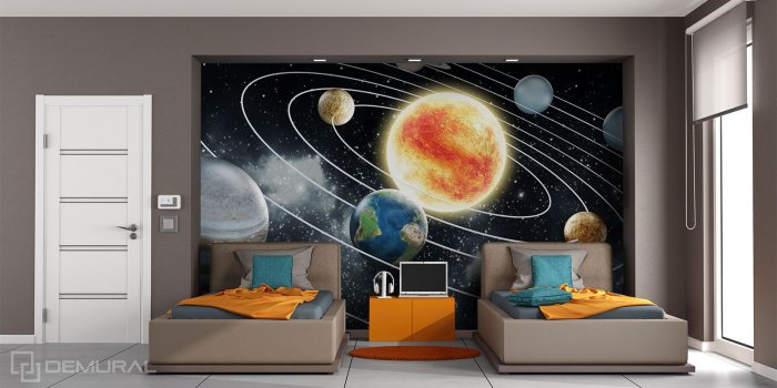 1600x813 Photo wallpaper with a theme of a solar system - Demural blog - Wall