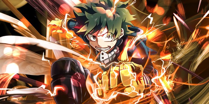1920x1200 Download wallpapers Midoriya Izuku, neon lights, My Hero Academia