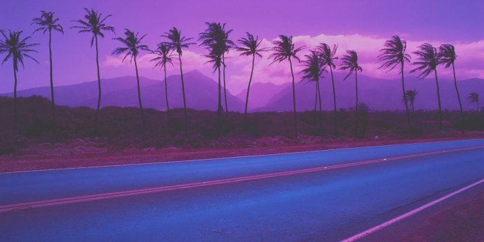 1920x1200 Vaporwave Wallpaper - Aesthetic Purple Road (#25560) - HD Wallpaper