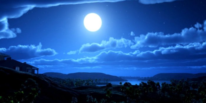 1243x721 Shinny Moon Night Sky | Info Wallpapers