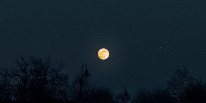 1024x1024 Moon Full Moon Starry Sky Wallpaper - [1024x1024]