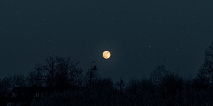 4766x3177 wallpaper moon, full moon, starry sky, night, darkness, silhouettes