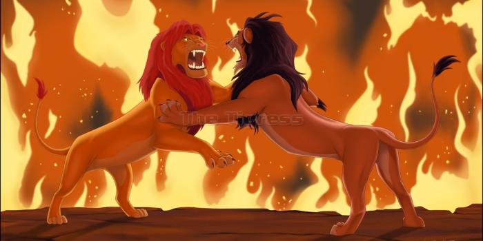 1207x691 Get lion king Simba vs Scar postcard lion king Simba vs Scar