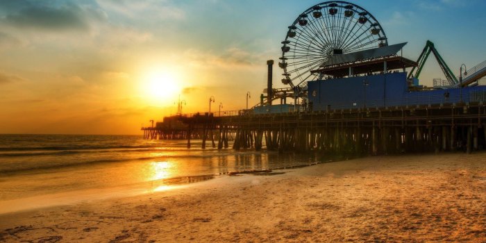 1920x1080 35+ Los Angeles Beach Sunset Wallpapers - Download at WallpaperBro