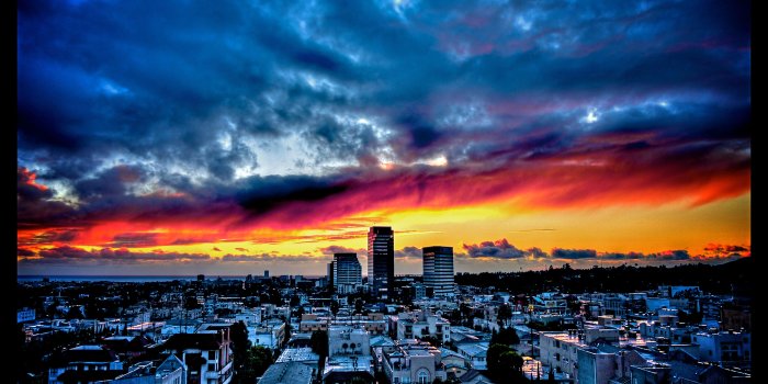 6000x4000 Sunset over Santa Monica, Los Angeles, California 001 by Naik Michel