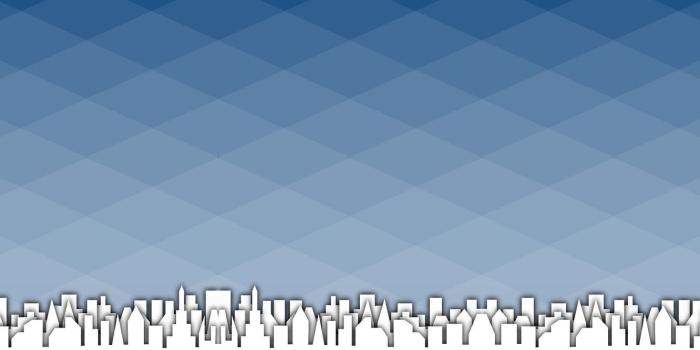 1332x850 Wallpaper city, vector, abstract, sky, blue, buildings, minimalism