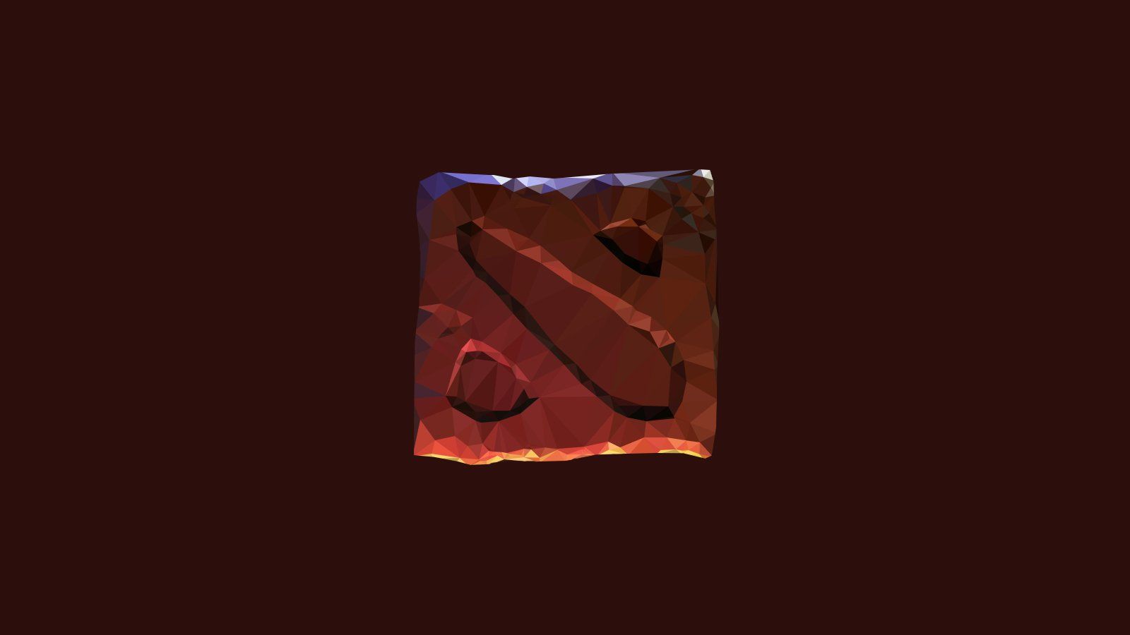 1600x900 I made a low-poly Dota 2 logo wallpaper for you guys in memory of