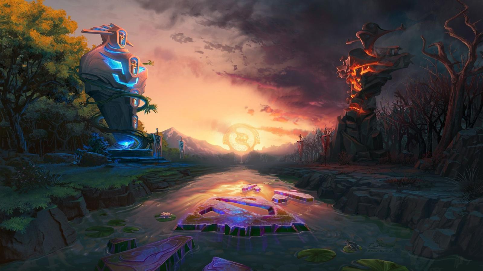 1920x1080 QYU7928, Dota 2 Logo Wallpaper