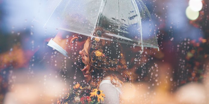 1920x1080 Married Couple Romantic Umbrella Raining Weeding 57 - Romantic Full