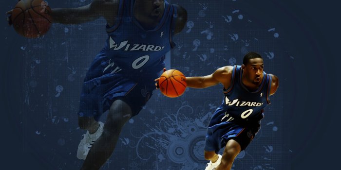 1024x768 Cool Looking Desktop Wallpaper Of NBA Player Gilbert Arenas. Arenas