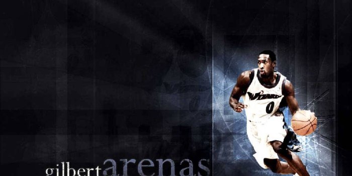 1024x768 Download Gilbert Arenas drive Wallpaper Washington Wizards Wallpaper