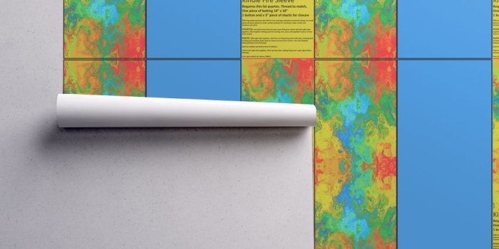 1024x1024 Blue Fire -- Kindle Fire cover wallpaper - elarnia - Spoonflower