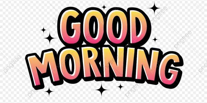 1200x1200 Cute Good Morning Typography, 3d, Abstract, Background PNG and