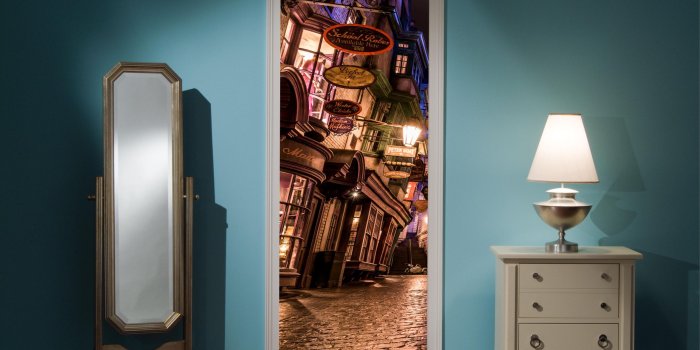 2349x1600 Details about Door Mural Harry Potter Diagon Alley View Wall Stickers Decal  Wallpaper 308