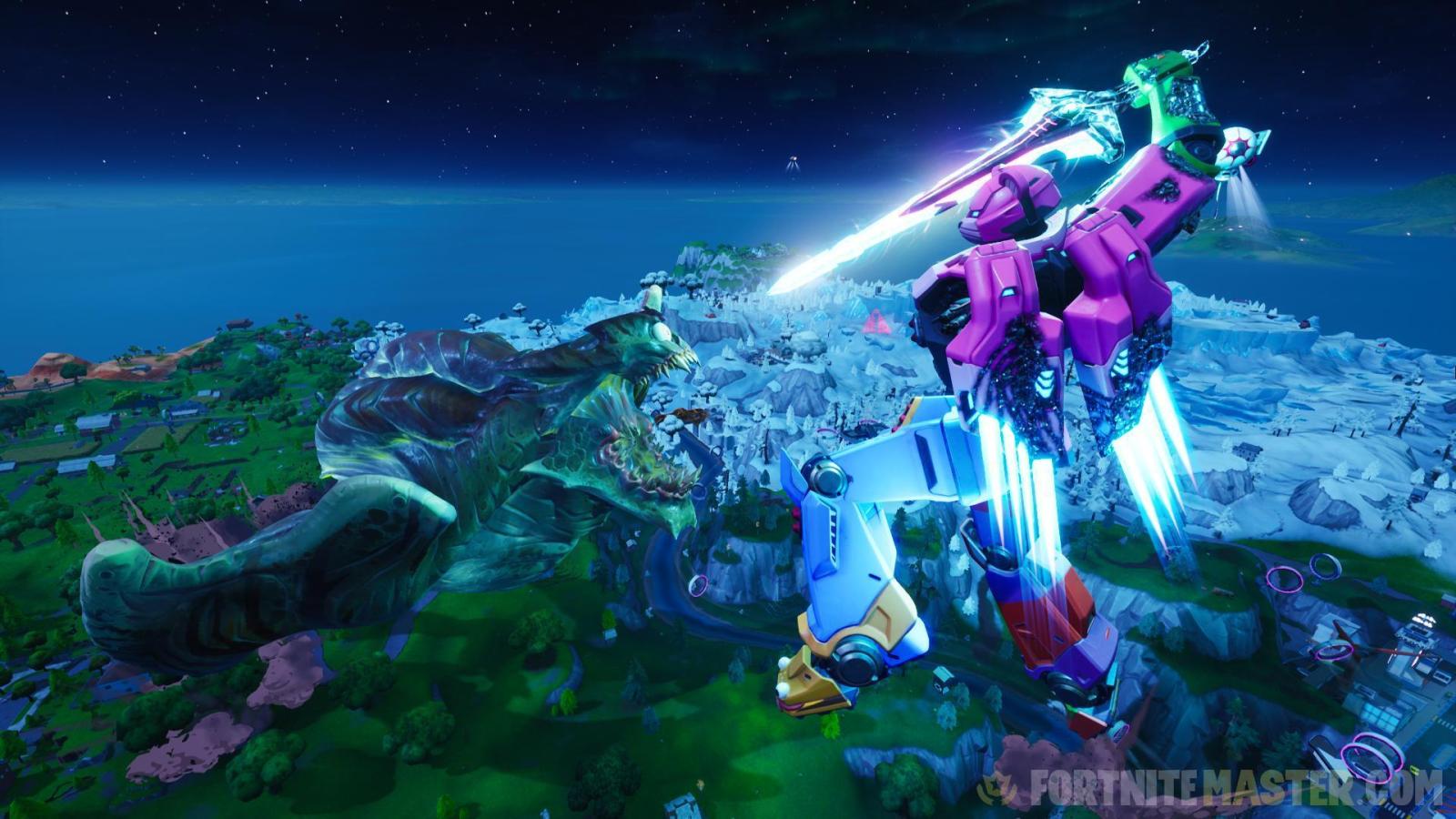 1920x1080 Fortnite S Mecha Monster Battle Was Its Most Impressive And