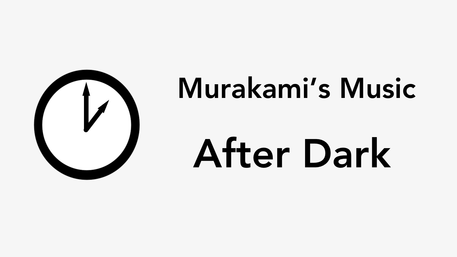 1600x900 Murakami's Music — After Dark - Murakami's Music - Medium
