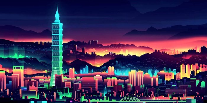 1920x1080 neon, City, Retro style, 1980s Wallpapers HD / Desktop and Mobile