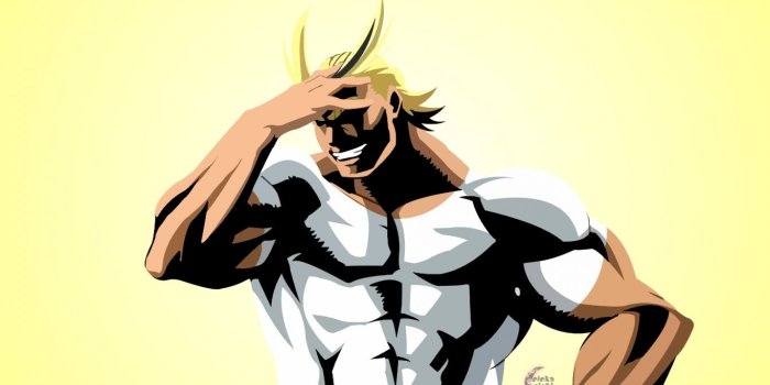 1366x768 Download 1366x768 Wallpaper Blonde Anime, All Might, Boku No Hero