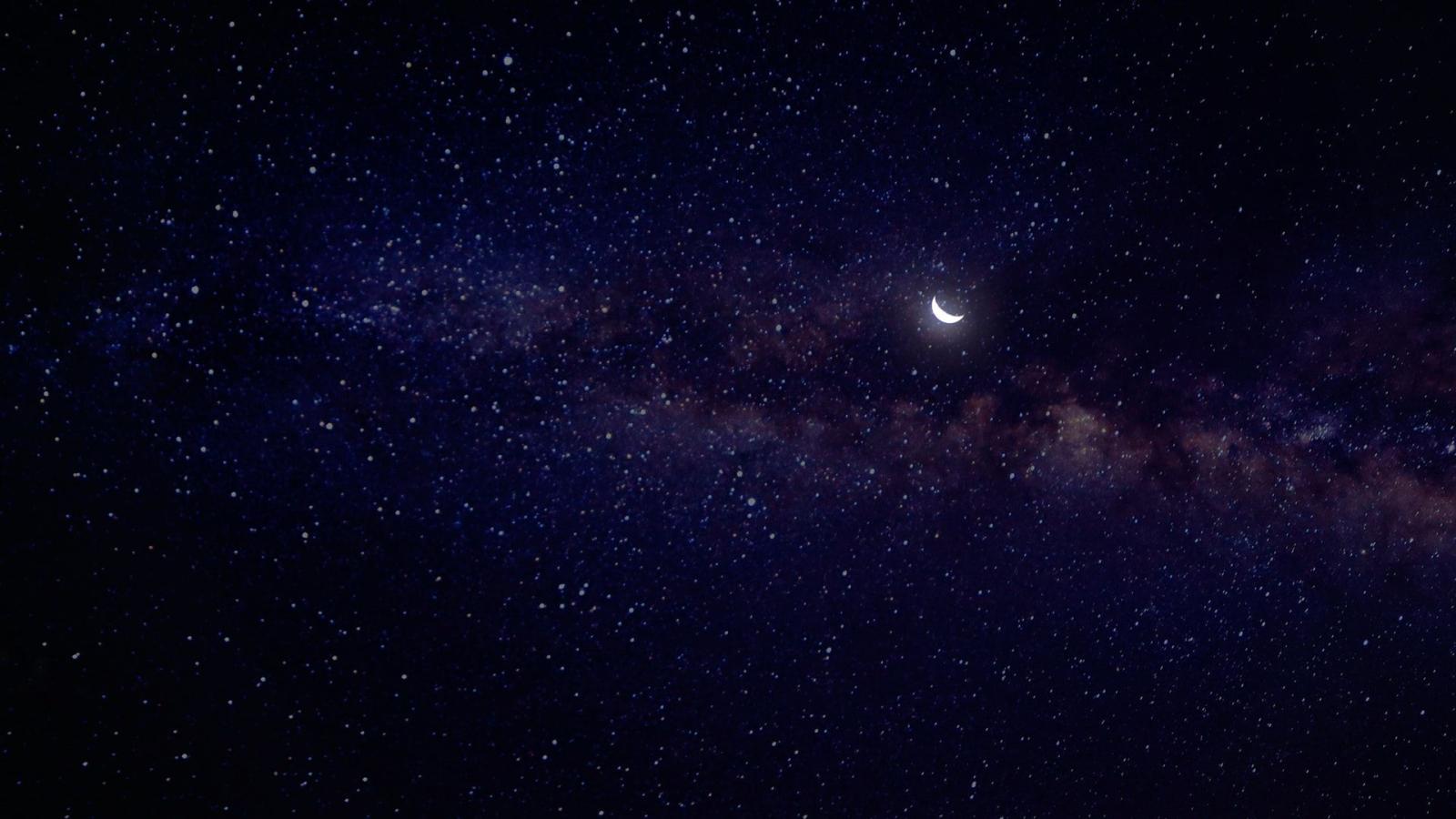 1920x1080 Crescent Moon and Stars Wallpaper - Wallpaper Stream