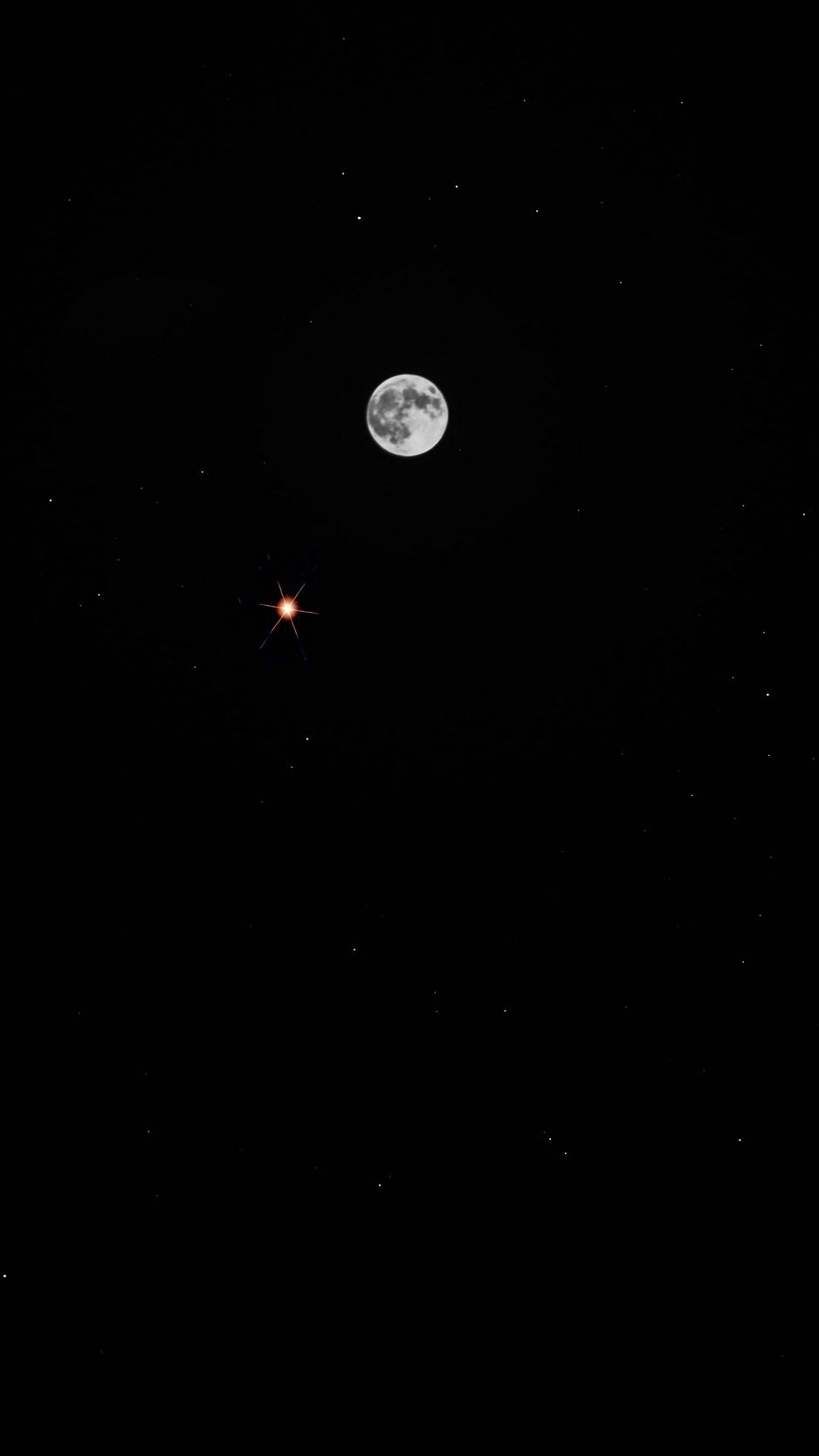 938x1668 Download wallpaper 938x1668 full moon, moon, eclipse, stars iphone 8