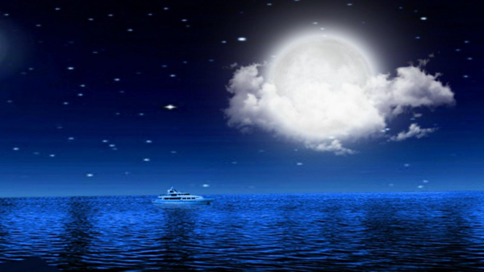 1920x1080 Full Moon And Stars Wallpaper on MarkInternational.info